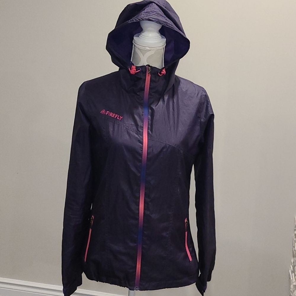 Firefly purple windbreaker with hood